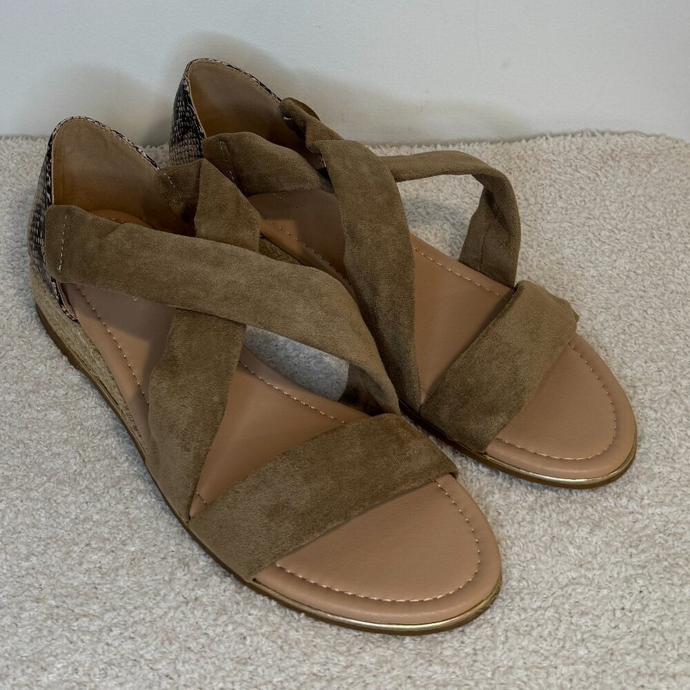 Vintage Havana | Pia Open Toe Wedge Sandal | Snake VH17